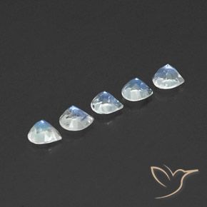 1.82캐럿 천연 푸르스름한 흰색 레인보우 문스톤 보석, 배 모양, 투명한