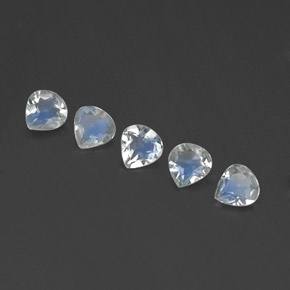 1.17캐럿 천연 푸르스름한 화이트 레인보우 문스톤 보석, 배 모양, 4.8×4.6 mm, 투명한