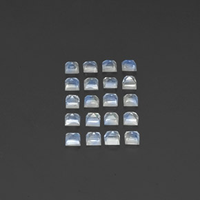 2.68캐럿 천연 블루 화이트 레인보우 문스톤 보석, 투명한, 2.9×2.9 mm, 투명/반투명