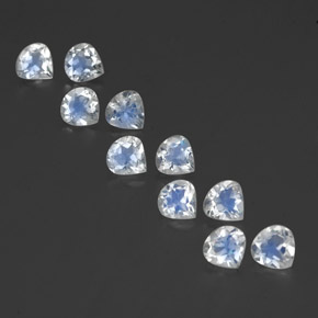 3.61캐럿 천연 푸르스름한 화이트 레인보우 문스톤 보석, 배 모양, 5.2×5.1 mm, 투명한