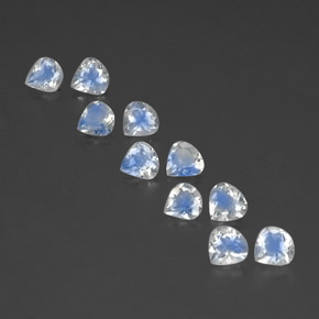캐럿 천연 푸르스름한 화이트 레인보우 문스톤 보석, 배 모양, 4.9×4.8 mm, 투명한