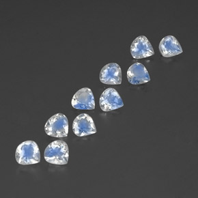 캐럿 천연 푸르스름한 화이트 레인보우 문스톤 보석, 배 모양, 4.9×4.8 mm, 투명한