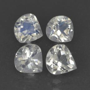1.45캐럿 천연 푸르스름한 화이트 레인보우 문스톤 보석, 배 모양, 5.2×5 mm, 투명한