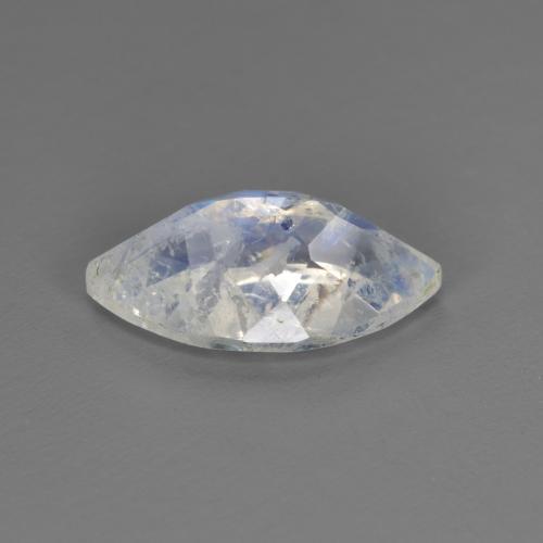 1.85캐럿 천연 푸르스름한 화이트 레인보우 문스톤, 마퀴즈, 11.7×6.3 mm, 투명한