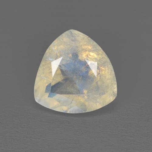 1.43캐럿 천연 푸르스름한 화이트 레인보우 문스톤, 트릴리언, 8×8 mm, 투명한