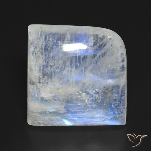 15.23ct 자연스러운 푸르스름한 흰색 레인보우 문스톤, 팬시한, 투명한