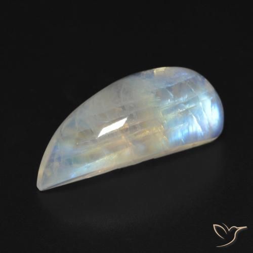 9.83ct 자연스러운 푸르스름한 흰색 레인보우 문스톤, 팬시한, 투명한
