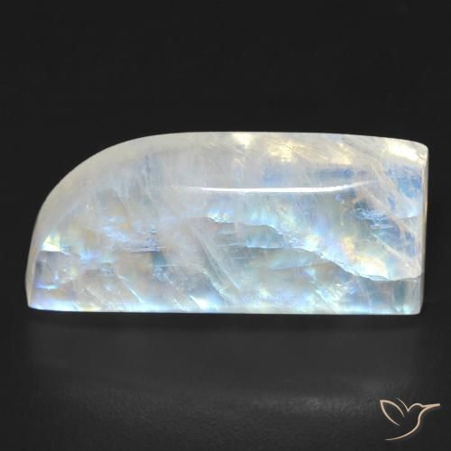 14.33ct 자연스러운 푸르스름한 흰색 레인보우 문스톤, 팬시한, 투명한