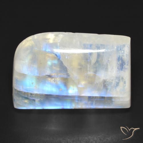 20.62ct 자연스러운 푸르스름한 흰색 레인보우 문스톤, 팬시한, 투명한