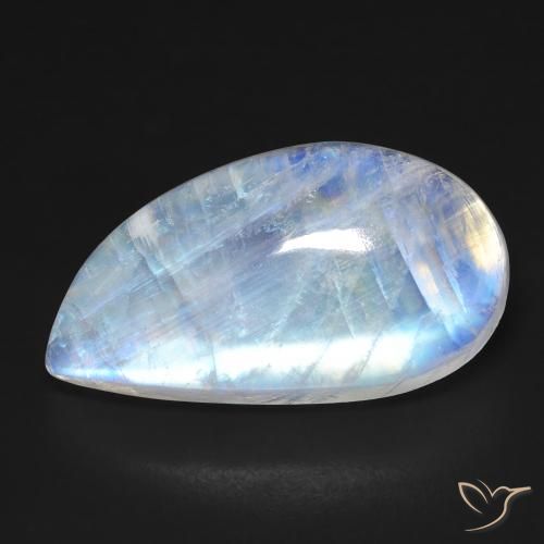 18.58ct 자연스러운 푸르스름한 흰색 레인보우 문스톤, 팬시한, 투명한