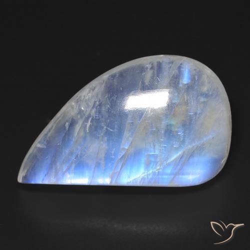 23.19ct 자연스러운 푸르스름한 흰색 레인보우 문스톤, 팬시한, 투명한