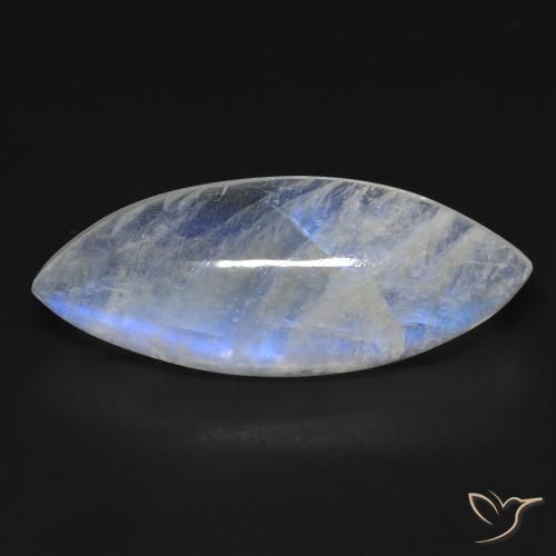 15.56ct 자연스러운 푸르스름한 흰색 레인보우 문스톤, 보석, 투명한