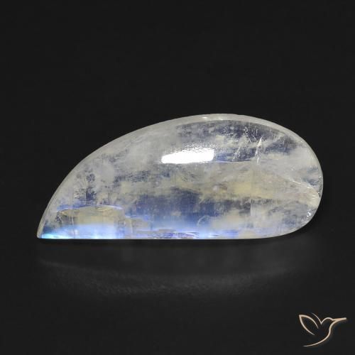 7.16ct 자연스러운 푸르스름한 흰색 레인보우 문스톤, 팬시한, 투명한