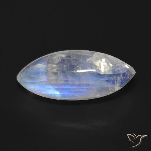 9.27ct 자연스러운 푸르스름한 흰색 레인보우 문스톤, 보석, 투명한