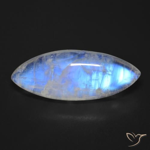 17.01ct 자연스러운 푸르스름한 흰색 레인보우 문스톤, 보석, 투명한