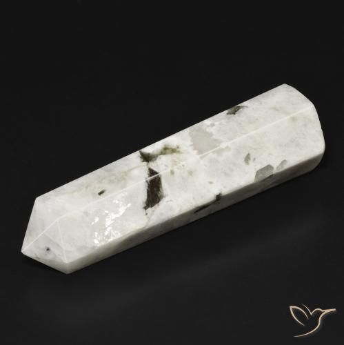 41.14ct 자연스러운 블랙과 화이트 레인보우 문스톤, 팬시한, 불투명체