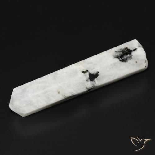 41.23ct 자연스러운 블랙과 화이트 레인보우 문스톤, 팬시한, 불투명체