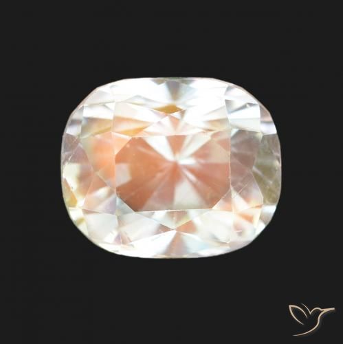 2.19ct 여러 가지 빛깔의 흰색 레인보우 문스톤, 방석, VVS-VS