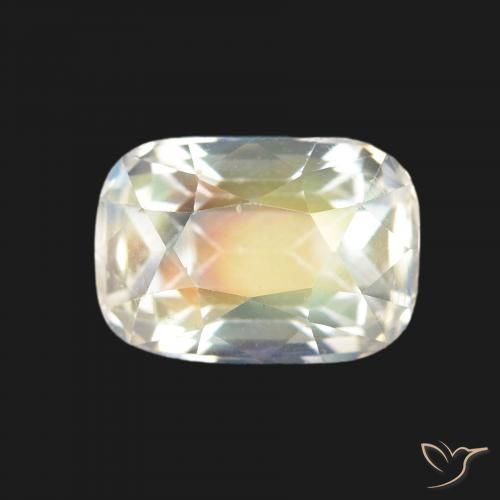 1.64ct 여러 가지 빛깔의 흰색 레인보우 문스톤, 방석, VVS-VS