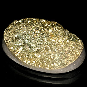 10.27캐럿 천연 멀티컬러 레인보우 파이라이트, 타원형 컷, 20.5×14.2 mm, 불투명체