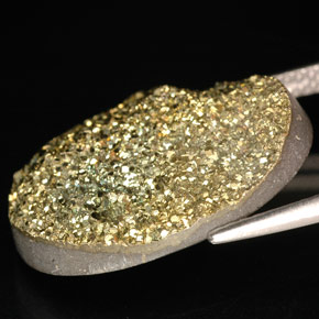 10.27캐럿 천연 멀티컬러 레인보우 파이라이트, 타원형 컷, 20.5×14.2 mm, 불투명체