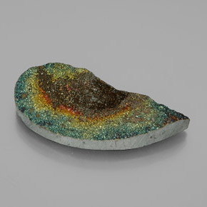 39.36캐럿 천연 멀티컬러 레인보우 파이라이트, 멋진 모양, 44.5×21.4 mm, 불투명체