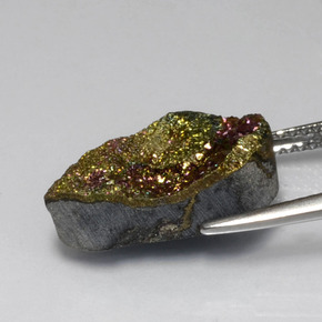 7.82캐럿 천연 다색 레인보우 파이라이트, 배 모양, 불투명체