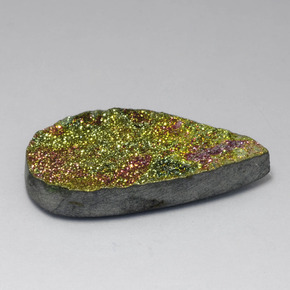 16.45캐럿 천연 멀티컬러 레인보우 파이라이트, 배 모양, 29.1×17 mm, 불투명체