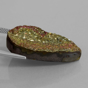 20.08캐럿 천연 멀티컬러 레인보우 파이라이트, 배 모양, 25.4×16.8 mm, 불투명체