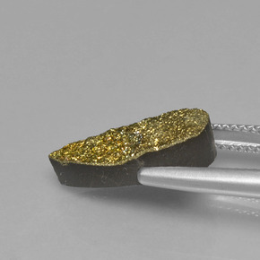 5.04캐럿 천연 다색 레인보우 파이라이트, 배 모양, 불투명체