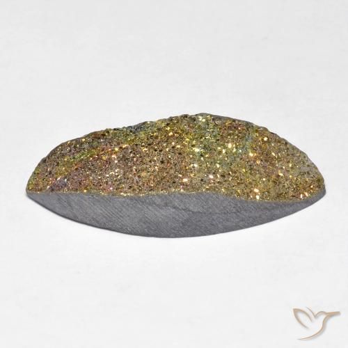 7.90캐럿 천연 다색 레인보우 파이라이트, 보석, 불투명체