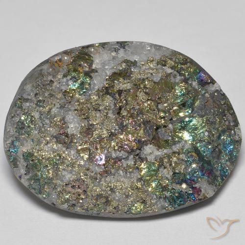 43.56ct 자연스러운 다색 레인보우 파이라이트, 팬시한, 불투명체