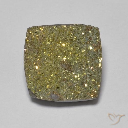 3.97ct 자연스러운 다색 레인보우 파이라이트, 정사각형, 불투명체