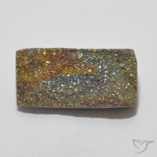 5.59ct 자연스러운 다색 레인보우 파이라이트, 바게트, 불투명체