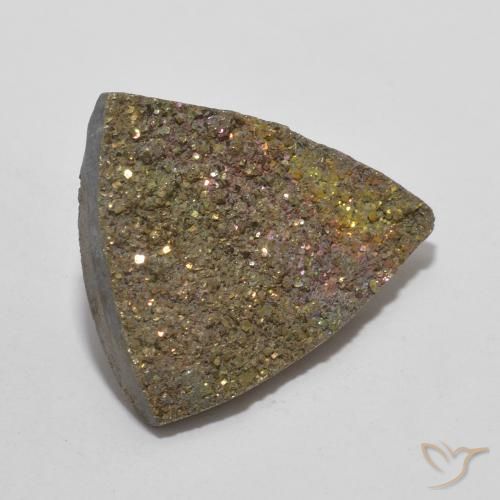 7.81캐럿 천연 다색 레인보우 파이라이트, 일조, 불투명체