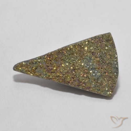 4.43ct 자연스러운 다색 레인보우 파이라이트, 일조, 불투명체