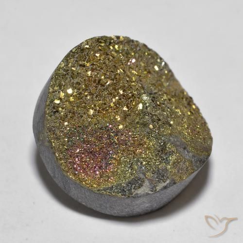 13.50ct 자연스러운 다색 레인보우 파이라이트, 둥근, 불투명체