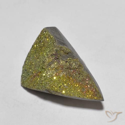 5.95캐럿 천연 다색 레인보우 파이라이트, 일조, 불투명체