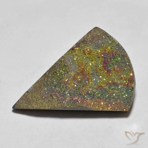 10.16ct 자연스러운 다색 레인보우 파이라이트, 배 모양, 불투명체