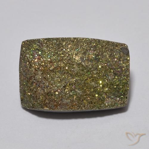 5.28ct 자연스러운 다색 레인보우 파이라이트, 바게트, 불투명체
