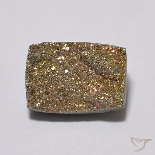 4.20ct 자연스러운 다색 레인보우 파이라이트, 바게트, 불투명체