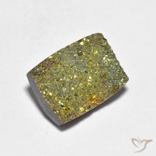4.03캐럿 천연 멀티컬러 레인보우 파이라이트, 바게트, 11.7×9 mm, 불투명체