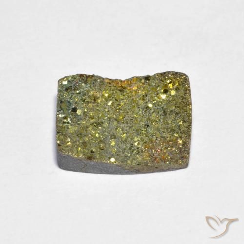4.03캐럿 천연 멀티컬러 레인보우 파이라이트, 바게트, 11.7×9 mm, 불투명체