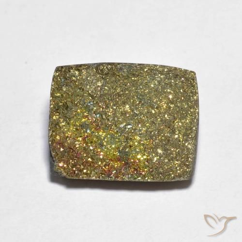 6.27ct 자연스러운 다색 레인보우 파이라이트, 바게트, 불투명체