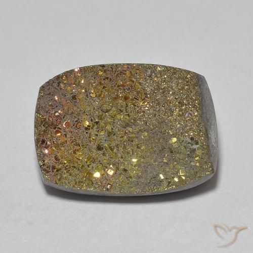 8.00ct 자연스러운 다색 레인보우 파이라이트, 방석, 불투명체