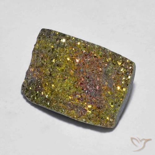 7.23ct 자연스러운 다색 레인보우 파이라이트, 바게트, 불투명체