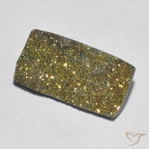 7.41ct 자연스러운 다색 레인보우 파이라이트, 바게트, 불투명체