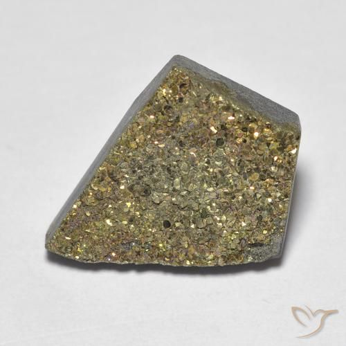 6.86ct 자연스러운 다색 레인보우 파이라이트, 팬시한, 불투명체