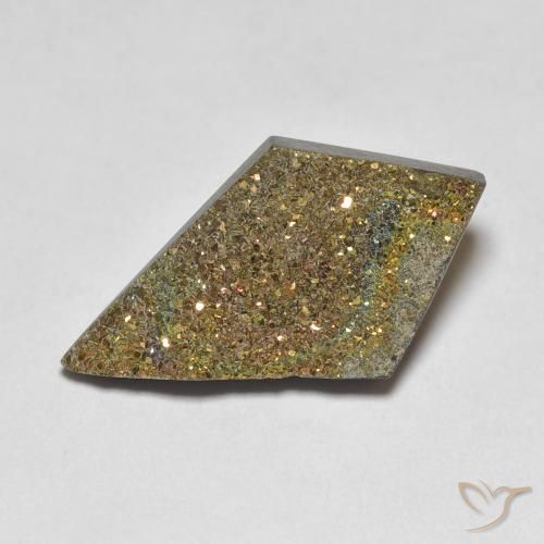 5.13ct 자연스러운 다색 레인보우 파이라이트, 팬시한, 불투명체