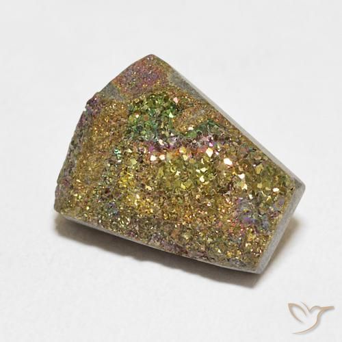 7.37ct 자연스러운 다색 레인보우 파이라이트, 팬시한, 불투명체